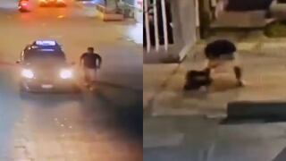 Trujillo: Delincuente golpea y arrastra a una joven para robarle su teléfono celular (VIDEO)