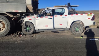 Chofer muere tras chocar vehículo contra camión malogrado en la Vía Chivay-Arequipa