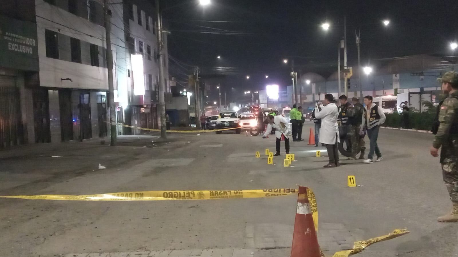 Los casquillos de bala qué serán analizados y comparados con atentados ocurridos anteriormente. (Foto: GEC)