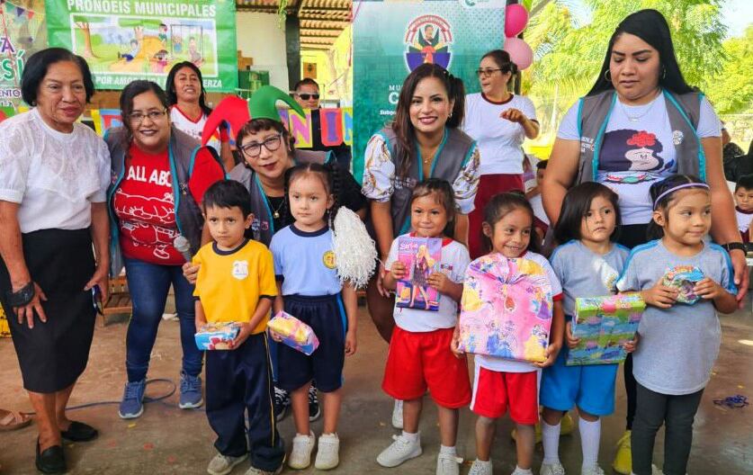Niños de los Pronoeis de la Municipalidad Distrital de Castilla se divirtieron.