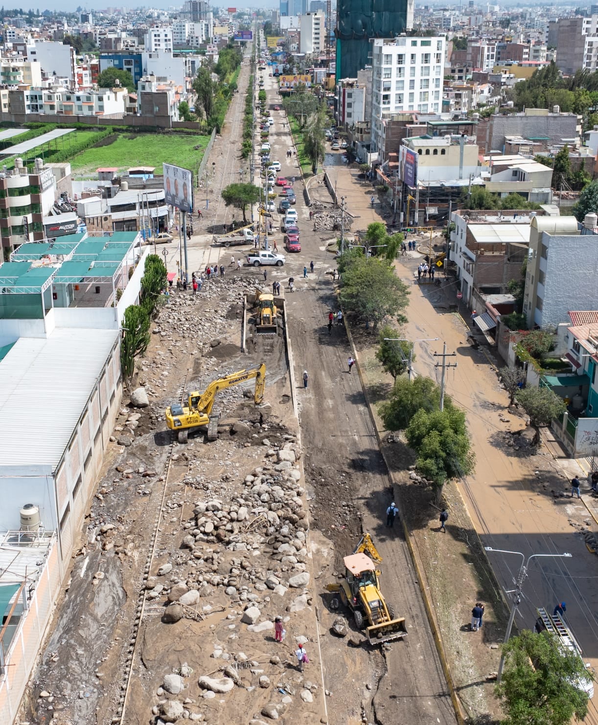 Los daños fueron cuantiosos a consecuencia del desborde la quebrada El Chullo (Foto: MPA)