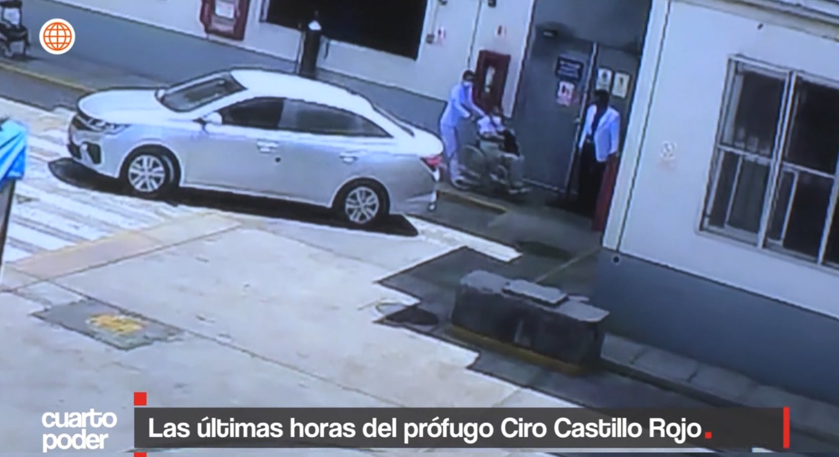 Ciro Castillo Rojo, acusado de liderar una organización criminal, subiendo a auto con rumbo desconocido (Foto: Captura Cuarto Poder).