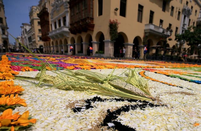 Lima celebró concurso de alfombras florales por Semana Santa (Fotos: César Bueno/GEC)