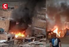 Incendio en Ate dejó cuatro viviendas destruidas y varias familias damnificadas en Santa Clara