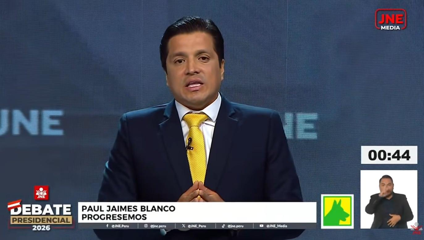 El candidato de Progresemos aseguró que aplicará medidas estrictas de control político y rendición de cuentas para enfrentar la desconfianza en el Estado. (Captura de imagen del JNE)