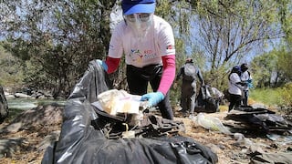 Jóvenes voluntarios limpian riberas del río Chili en Arequipa (FOTOS)