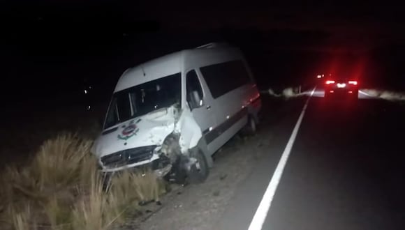 Asimismo, otro accidente se registró en la vía Juliaca-Arequipa