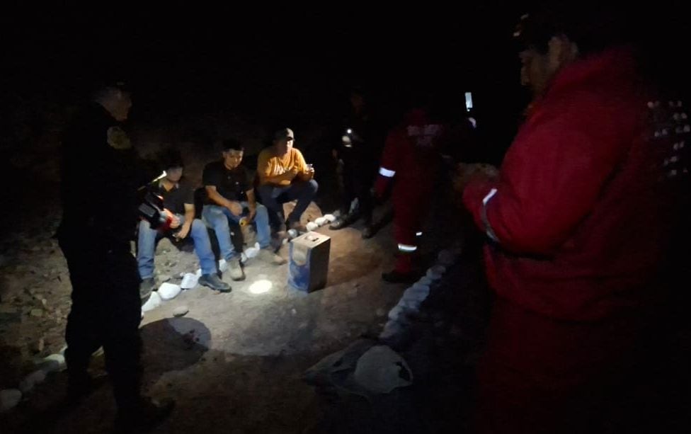 Marcelo Alejandro Acho Mamani (25), Dante Jair Pando Mamani y Miguel Ángel Arapa Chuchón (32) fueron rescatados. (Foto: Difusión)