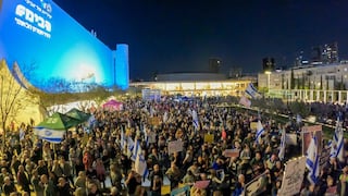 Cientos de israelíes protestan contra el gobierno de Benjamín Netanyahu