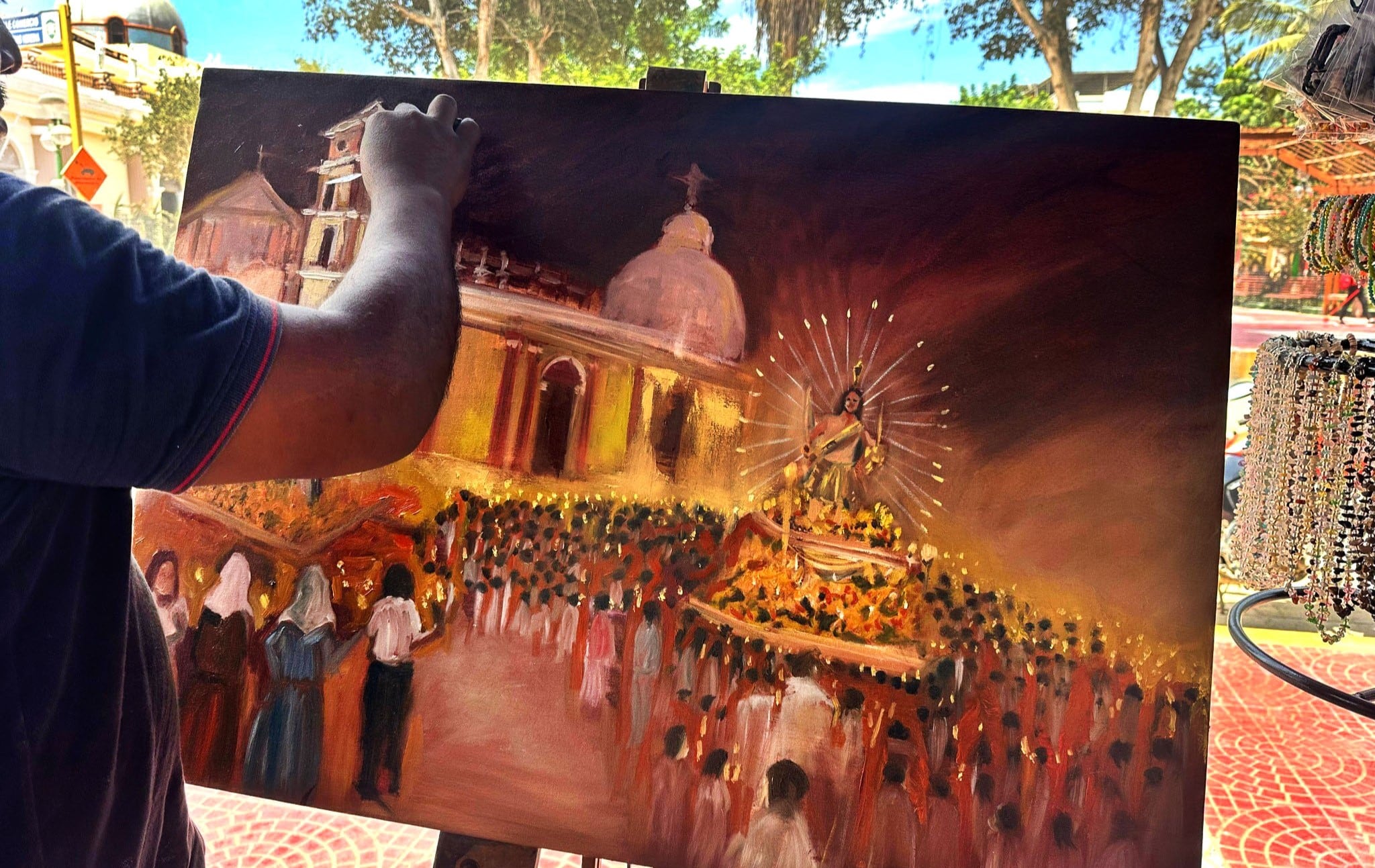 Las costumbres de Semana Santa fueron plasmados por artistas plásticos.