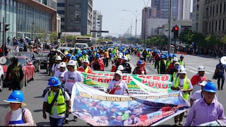Cercado de Lima: Mineros informales marchan y hacen plantón por ampliación del Reinfo