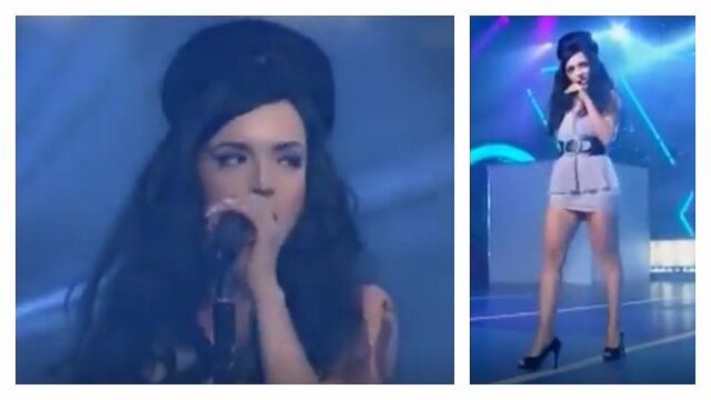 EEG: Critican a Rosángela Espinoza por imitar a Amy Winehouse [VIDEO]