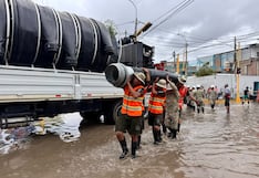 Ejército utiliza bombas de extracción para retirar agua acumulada en dos urbanizaciones de Piura