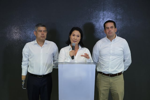 Keiko Fujimori pide ampliar horario de votación por mesas no instaladas (Fotos: Hugo Pérez /@photo.gec)