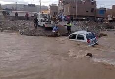 Nasca: intenta cruzar el río Tierras Blancas con su vehículo, y quedó atrapado