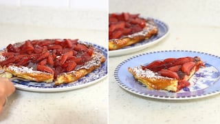 Receta de la tarta de queso con fresas al vino tinto