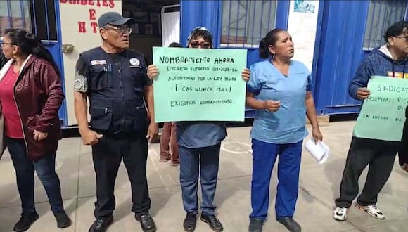 Trabajadores del Hospital de Nasca protestan por nombramiento
