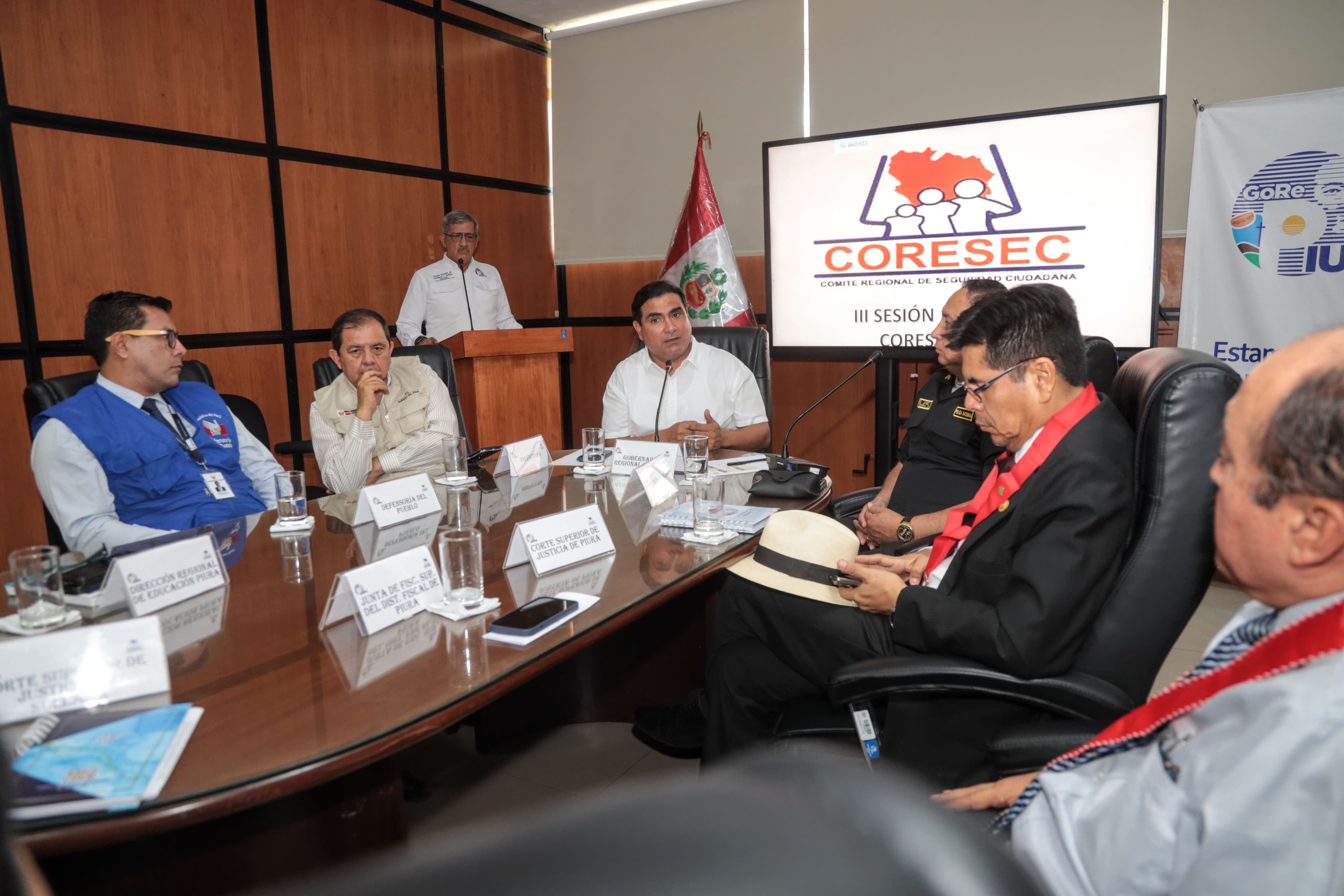 Reunión de autoridades en el Coresec de Piura