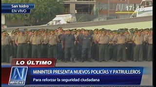Presentan mil policías y flota de cien patrulleros para reforzar seguridad ciudadana