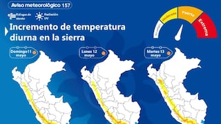 Ica: Senamhi alerta incremento de temperatura diurna en la sierra entre el 11 y 13 de mayo