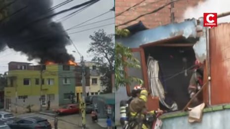 Incendio en Chorrillos dejó tres viviendas afectadas durante celebración del Día del Padre