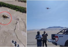 Ica: drones detectan máquina para la perforación de un pozo ilegal en Villacurí