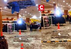 Plaza Lima Sur: Municipalidad de Chorrillos clausura temporalmente Metro tras colapso de una parte del techo