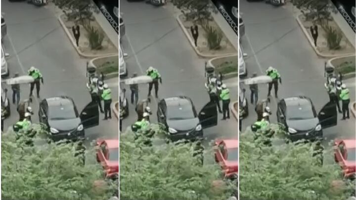 Los agentes de la PNP redujeron a los delincuentes que habían secuestrado a una mujer. Foto: América Noticias