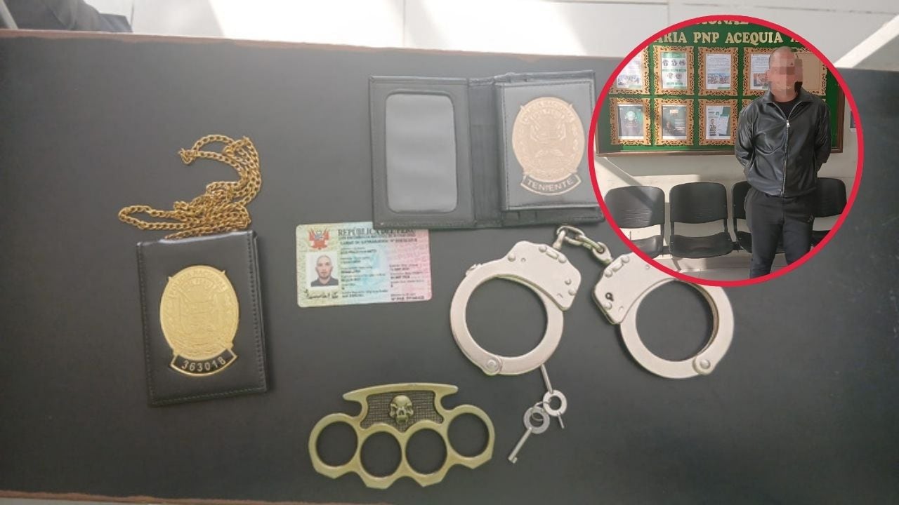 Detienen a brasileño por hacerse pasar como Policía (Foto: PNP)