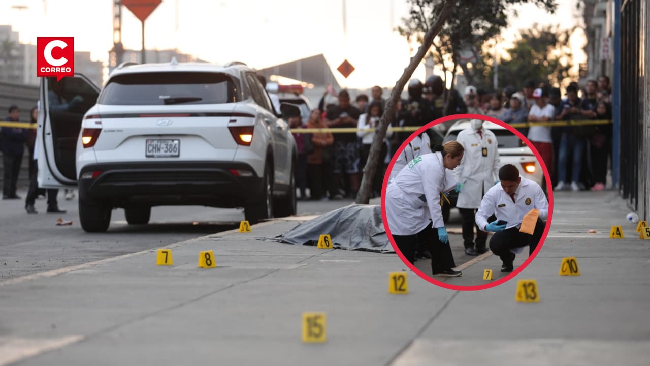 Ataque a plena luz del día deja un muerto en el Centro de Lima. (Fotos: Antonio Melgarejo/ @photo.gec)