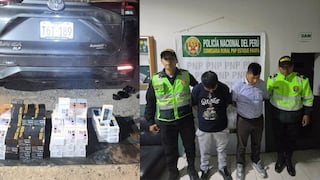 Incautan 117 celulares de alta gama de contrabando en la vía de Tacna a Tarata