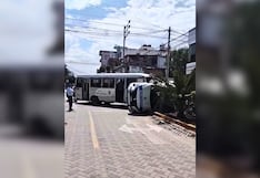 Arequipa: Unidad de Serenazgo se vuelca tras ser impactada por bus del SIT en Cerro Colorado