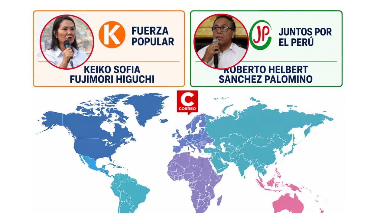 Keiko Fujimori se impone en la mayoría de países del extranjero con resultados al 100% de la segunda vuelta presidencial.