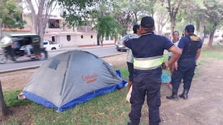 Piura: Serenazgo desaloja a extranjeros que acampaban en áreas verdes