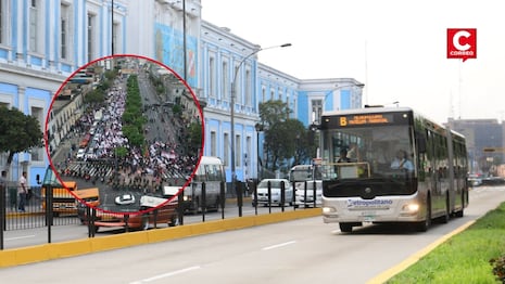 Metropolitano aplica desvíos temporales por movilizaciones en el Centro de Lima