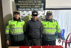La Libertad: Policía detiene a hombre que transportaba 100 cartuchos de dinamita (VIDEO)