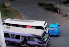 Bus se pasa la luz roja y embiste a mototaxi en San Juan de Lurigancho dejando tres heridos