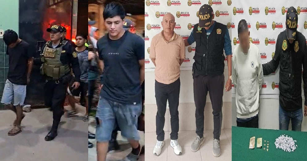 Sujetos fueron intervenidos por agentes policiales.