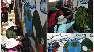Cusco: Niños y jóvenes de la margen derecha pintan mural alusivo al medio ambiente 