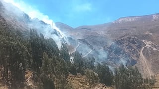 Arequipa: Incendio afecta tres hectáreas de pastos naturales en Pampamarca, La Unión