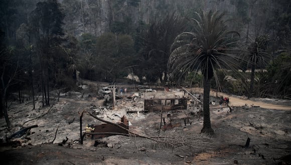 Los incendios en Chile están afectando a extensas áreas residenciales en la región de Valparaíso, ubicada a unos 100 kilómetros al este de Santiago. (Foto de Javier TORRES/AFP).