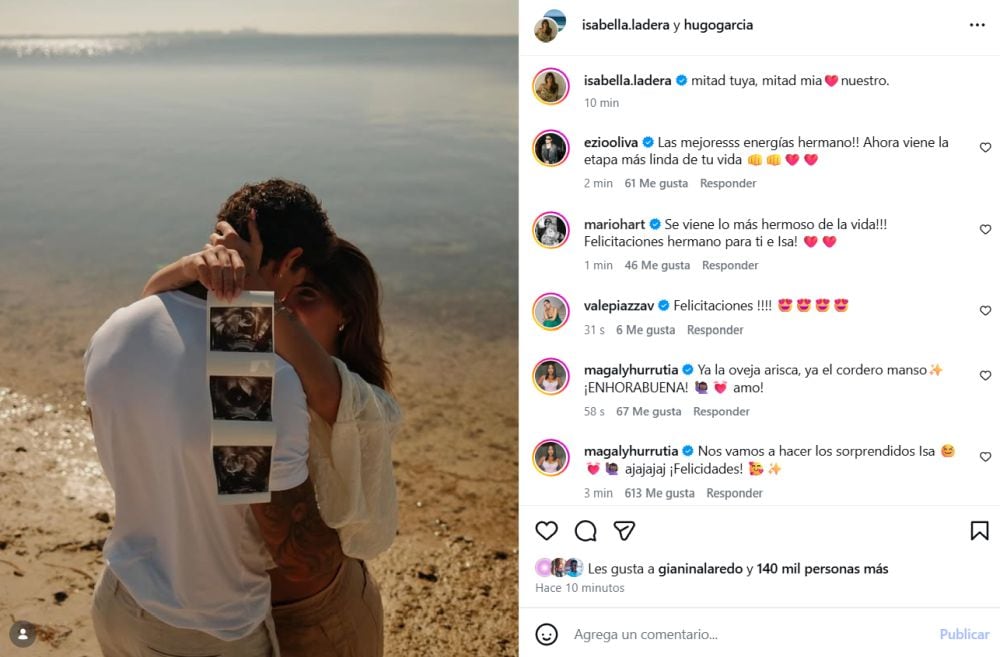 Hugo García e Isabella Ladera confirman su embarazo con emotiva publicación. (Foto: Instagram)