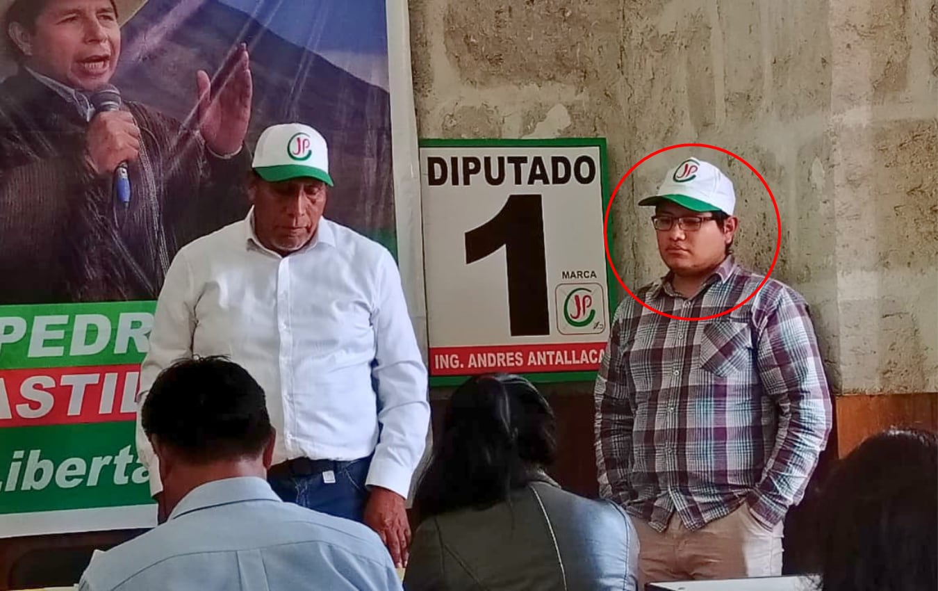 Jean Franco Marquina Sulla, trabajador de Autodema, en actividades de Juntos por el Perú. Foto: GEC.