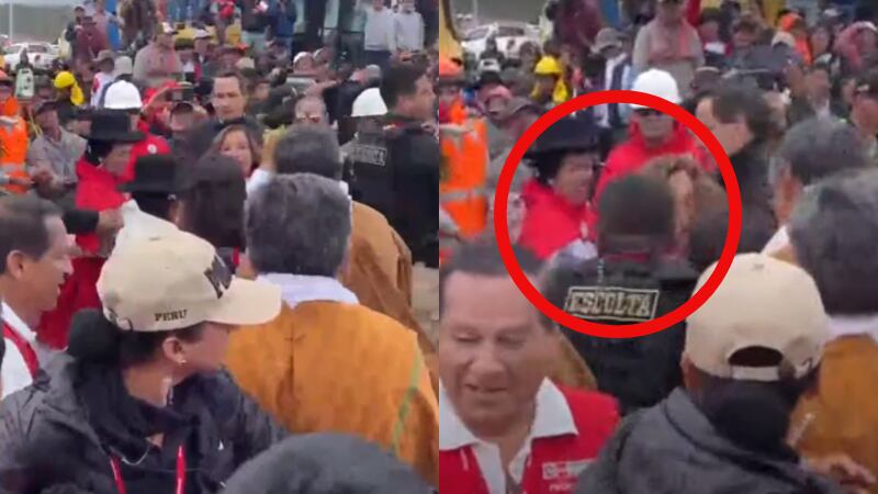 Mujer agredió a la presidente Dina Boluarte en Ayacucho.