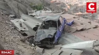 Rímac: Madre salva a sus hijos tras aparatosa caída de vehículo en su vivienda