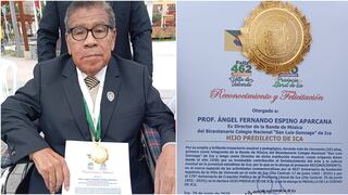 Maestro Ángel Espino Aparcana es declarado Hijo Predilecto de Ica por su legado musical