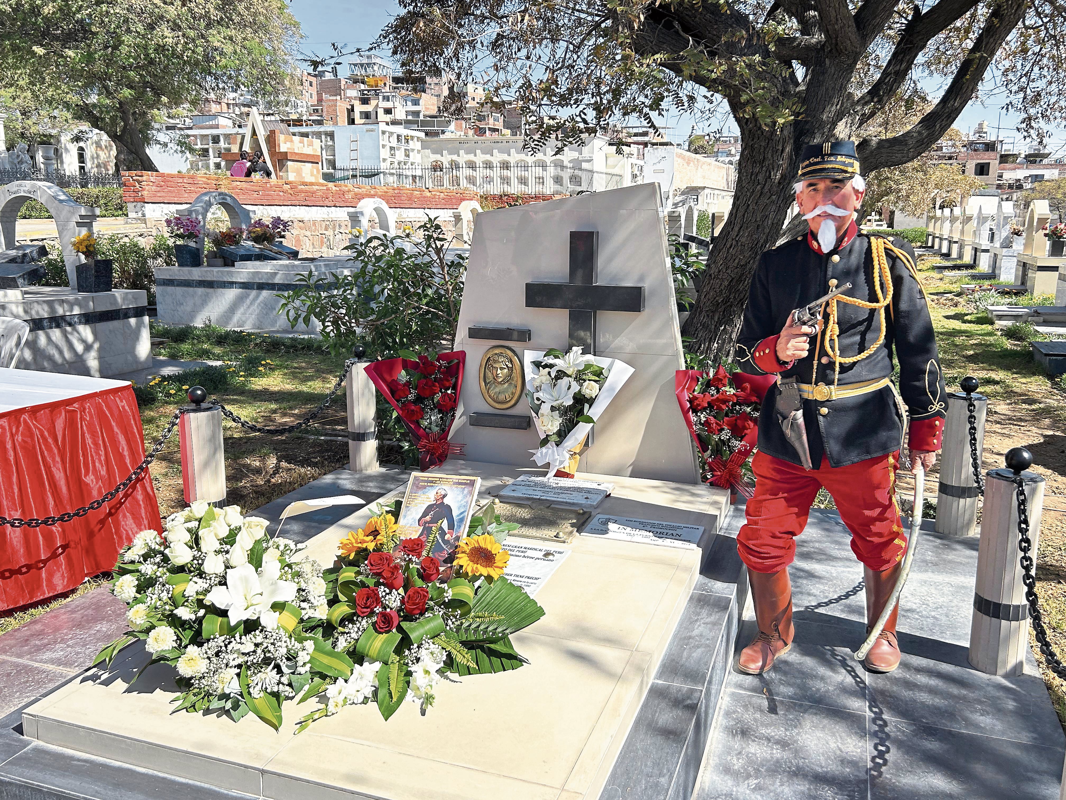 Escenificación en el mausoleo donde reposan los restos de la señora María Josefa. (Foto: GEC)