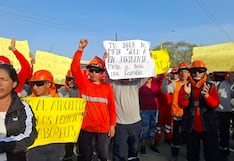 Lambayeque: obreros protestan en obra del Instituto López Albújar de Ferreñafe