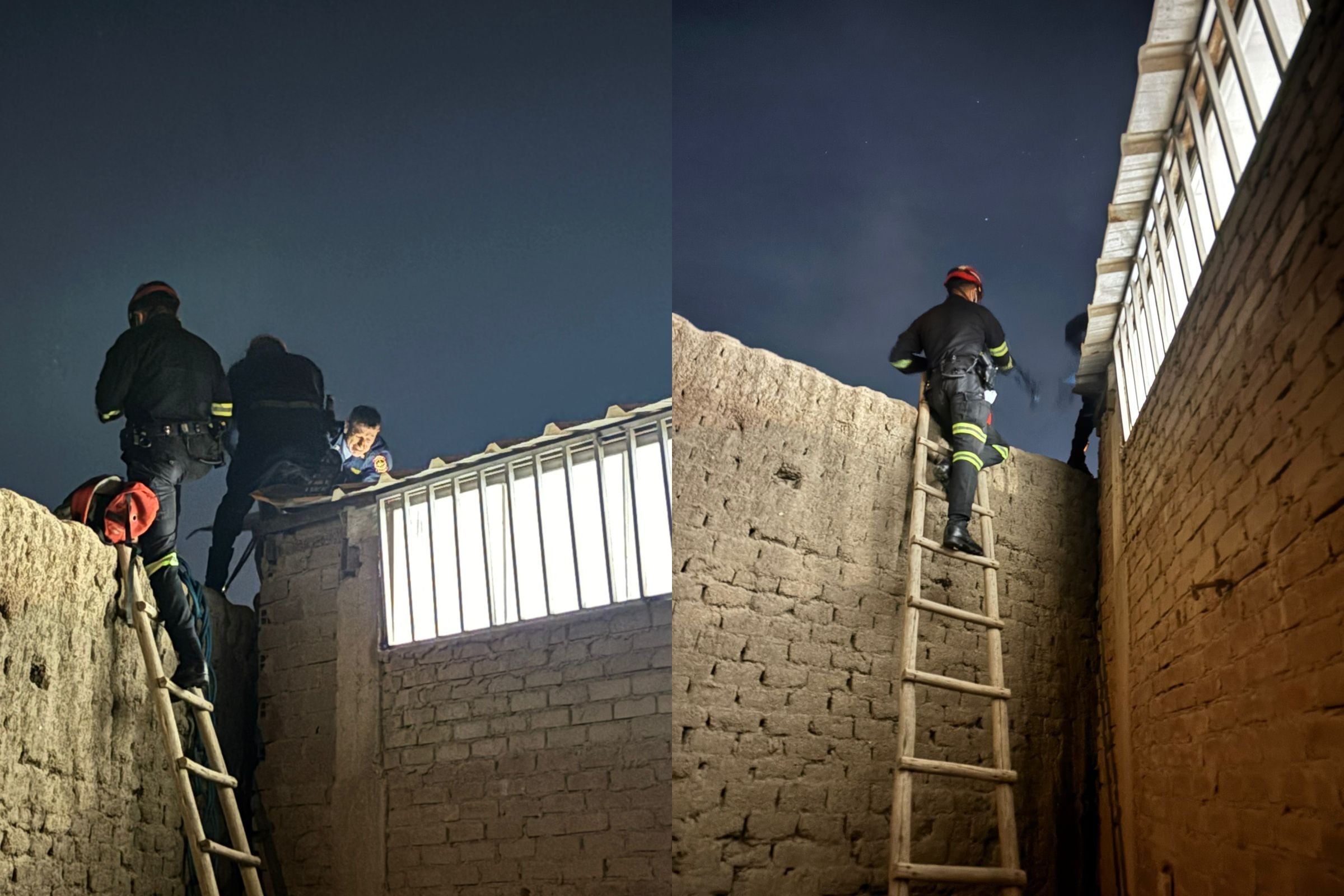 Agentes policiales llegaron al lugar donde se produjo el accidente.