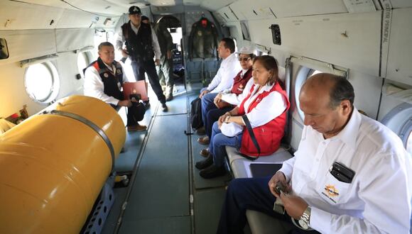 Evaluación de los daños en provincias arequipeñas desde los aires. (Foto: Difusión)